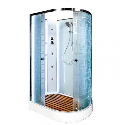 Душевая кабина DTO ЕМ 1512L N LED с гидромассажем (120x80)