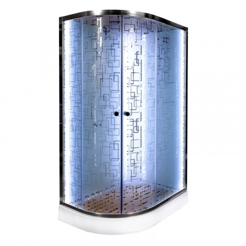 Душевая кабина DTO ЕМ 1512R N LED с гидромассажем (120x80)