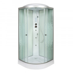 Душевая кабина DTO L 901 с гидромассажем и электрикой (100x100)