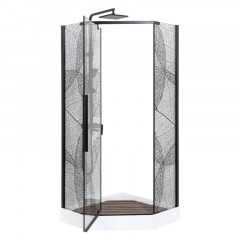 Душевое ограждение DTO PB 100 Black (98-100)x(98-100)