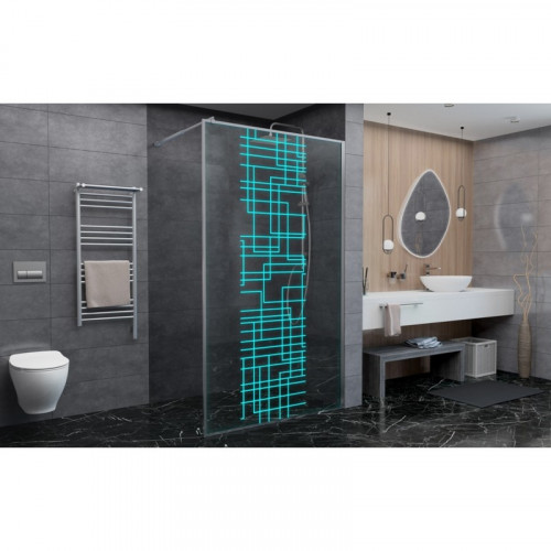 Душевая перегородка DTO LC 120 Chrome (118-120)x(70-120)