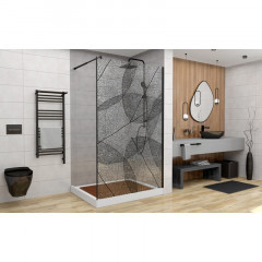 Душевая перегородка DTO MB 100 Black (98-100)x(70-120)