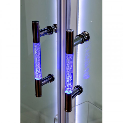 Душевая кабина DTO A 01 LED с кнопкой и гидромассажем (100x100)