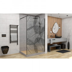 Душевая перегородка DTO MB 120 Black (118-120)x(70-120)