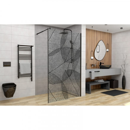 Душевая перегородка DTO MB 120 Black (118-120)x(70-120)